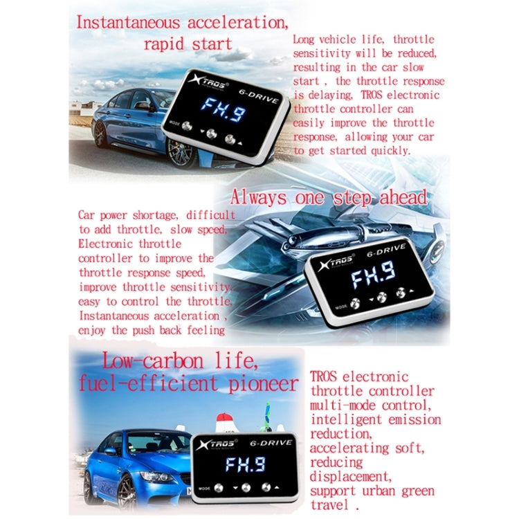 TROS TS-6Drive Potent Booster Electronic Throttle Controller, For Toyota Harrier 2012-2020, For Chevrolet Colorado 2012-2020