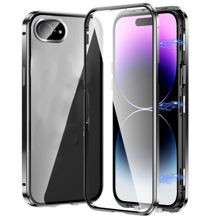 غطاء هاتف زجاج مقسى عالي الدقة بمشبك مزدوج مغناطيسي، لهواتف iPhone 17e / 16e، iPhone 17، iPhone 16 Pro Max، iPhone 16 Pro، iPhone 16 Plus، iPhone 16، iPhone 15 Pro Max، iPhone 15 Pro، iPhone 15 Plus