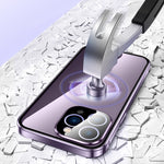 غطاء هاتف زجاج مقسى عالي الدقة بمشبك مزدوج مغناطيسي، لهاتف iPhone 11 Pro