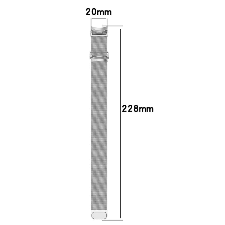 Button Style Milan Magnetic Metal Watch Band, For Samsung Galaxy Watch 6