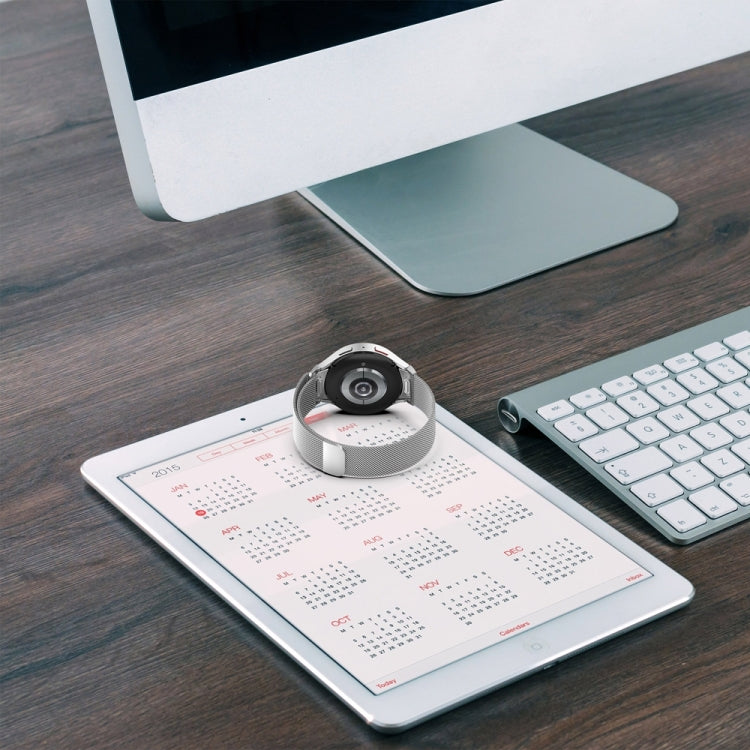 Button Style Milan Magnetic Metal Watch Band, For Samsung Galaxy Watch 6