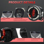 Y4 4 inch 1 Pair Light Guide Dual Lens Fog Light, For Jeep Wrangler JK 2 Door 2007-2015