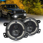 Y4 4 inch 1 Pair Light Guide Dual Lens Fog Light, For Jeep Wrangler JK 2 Door 2007-2015