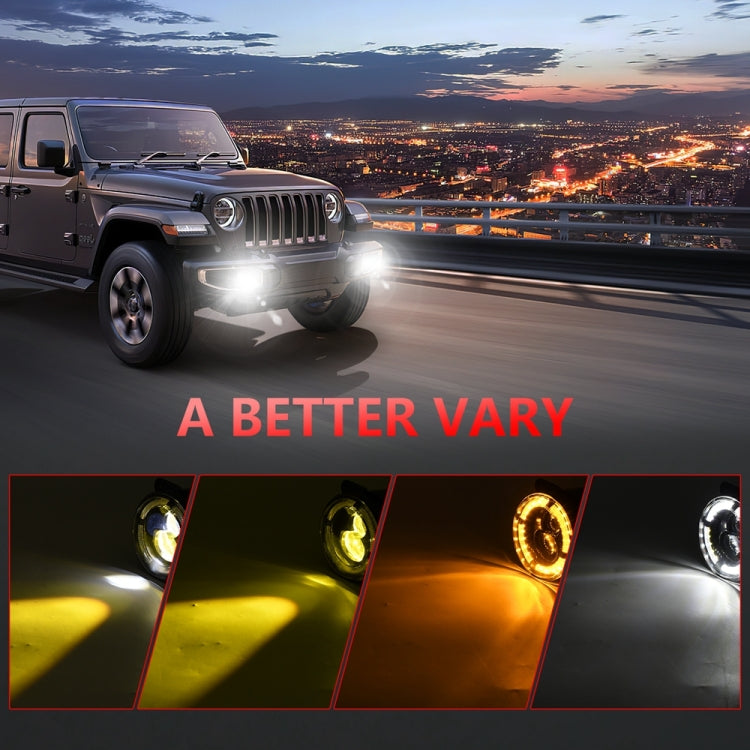 Y4 4 inch 1 Pair Light Guide Dual Lens Fog Light, For Jeep Wrangler JK 2 Door 2007-2015