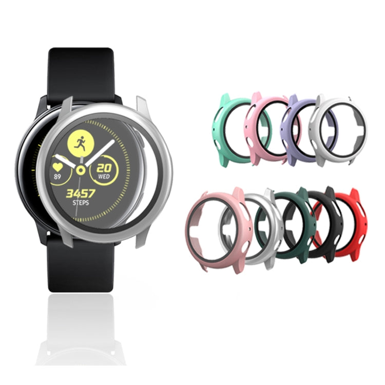 غطاء حماية من PC مع فيلم زجاج مقسى، لساعات Samsung Galaxy Watch Active 2 مقاس 40 مم، لساعات Samsung Galaxy Watch Active 2 مقاس 44 مم