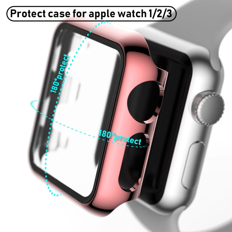 Full Coverage Plating TPU Case, For Apple Watch Series 3 & 2 & 1 38mm, For Apple Watch Series 3 & 2 & 1 42mm, For Apple Watch Series 5 & 4 40mm, For Apple Watch Series 5 & 4 44mm