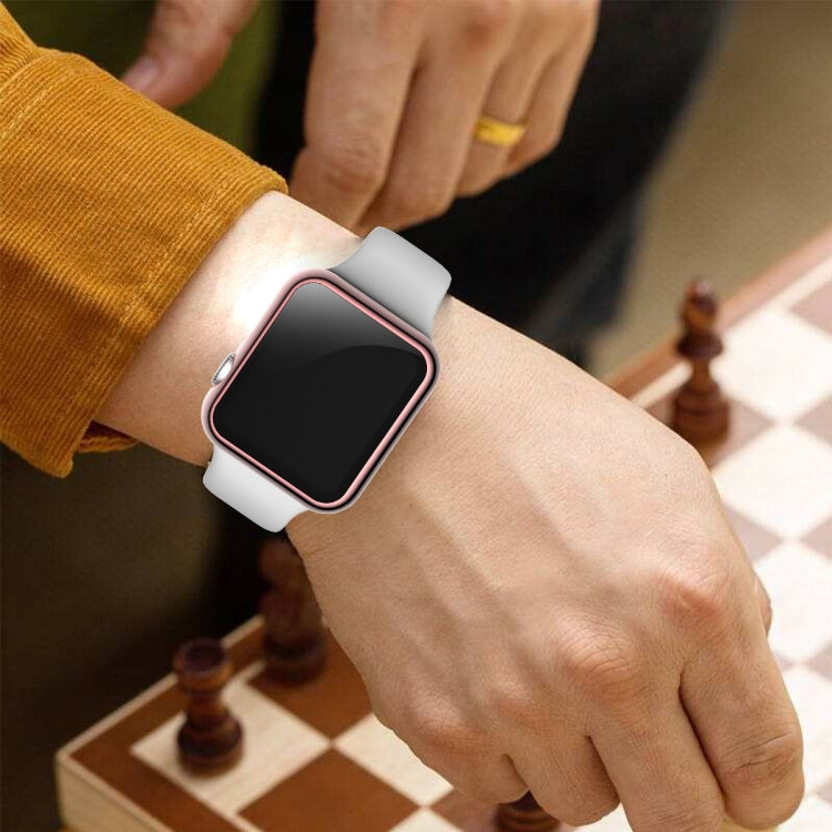 Full Coverage Plating TPU Case, For Apple Watch Series 3 & 2 & 1 38mm, For Apple Watch Series 3 & 2 & 1 42mm, For Apple Watch Series 5 & 4 40mm, For Apple Watch Series 5 & 4 44mm