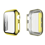 Electroplated PC Case + Tempered Film Integrated Protective Cover, For Apple Watch Series 3 & 2 & 1 38mm, For Apple Watch Series 3 & 2 & 1  42mm, For Apple Watch Series 5 & 4 40mm, For Apple Watch Series 5 & 4 44mm
