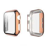 Electroplated PC Case + Tempered Film Integrated Protective Cover, For Apple Watch Series 3 & 2 & 1 38mm, For Apple Watch Series 3 & 2 & 1  42mm, For Apple Watch Series 5 & 4 40mm, For Apple Watch Series 5 & 4 44mm