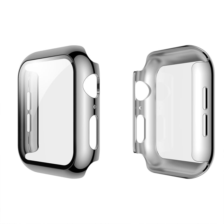 Electroplated PC Case + Tempered Film Integrated Protective Cover, For Apple Watch Series 3 & 2 & 1 38mm, For Apple Watch Series 3 & 2 & 1  42mm, For Apple Watch Series 5 & 4 40mm, For Apple Watch Series 5 & 4 44mm