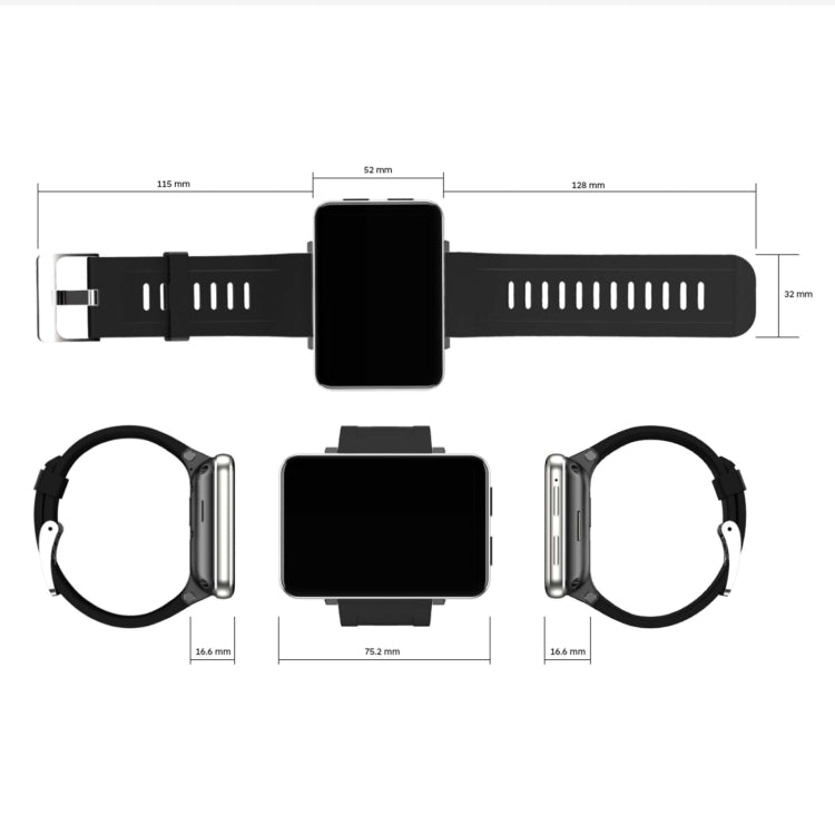 DM100 2.86 inch IPS Full Screen Smart Sport Watch, Support Independent Card Insertion / Multiple Sports Modes / Heart Rate Monitoring / Step Counting, RAM 1GB+ROM 16GB, RAM 3GB+ROM 32GB
