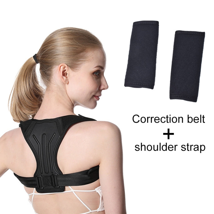 Anti-kyphosis Correction Belt Invisible Artifact For Sitting Posture, Style: Correction Belt + Shoulder Strap, S, M, L, XL