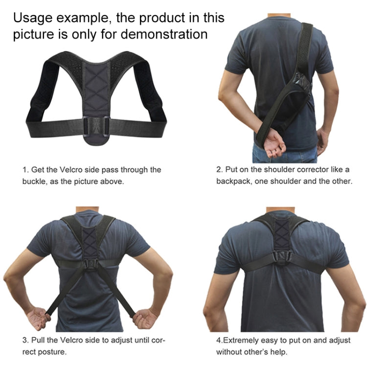 Anti-kyphosis Correction Belt Invisible Artifact For Sitting Posture, Style: Correction Belt + Shoulder Strap, S, M, L, XL