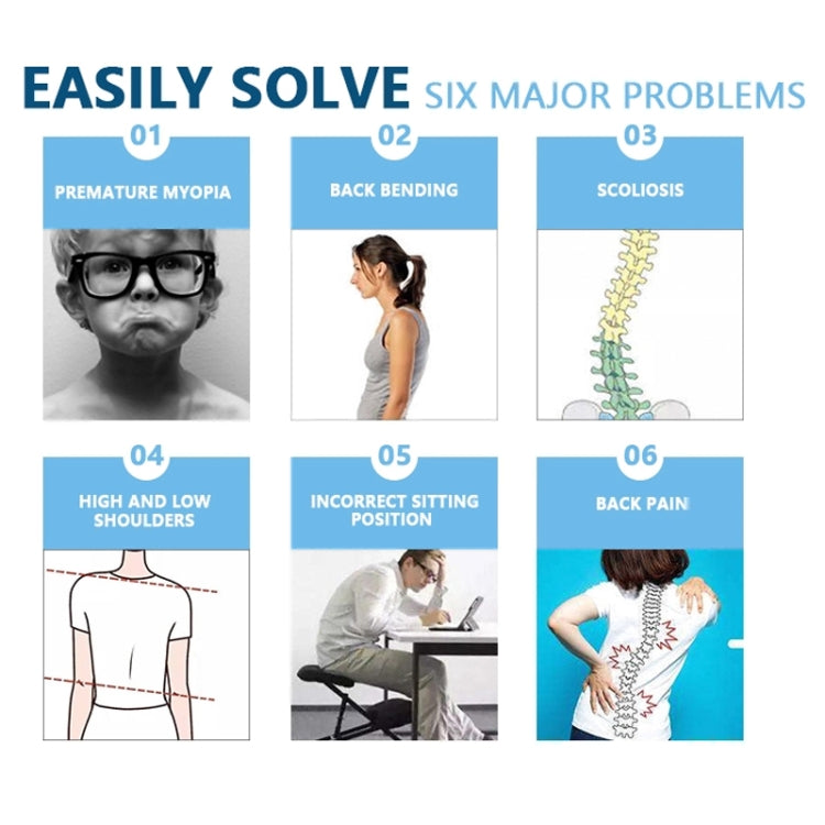 Anti-kyphosis Correction Belt Invisible Artifact For Sitting Posture, Style: Correction Belt + Shoulder Strap, S, M, L, XL