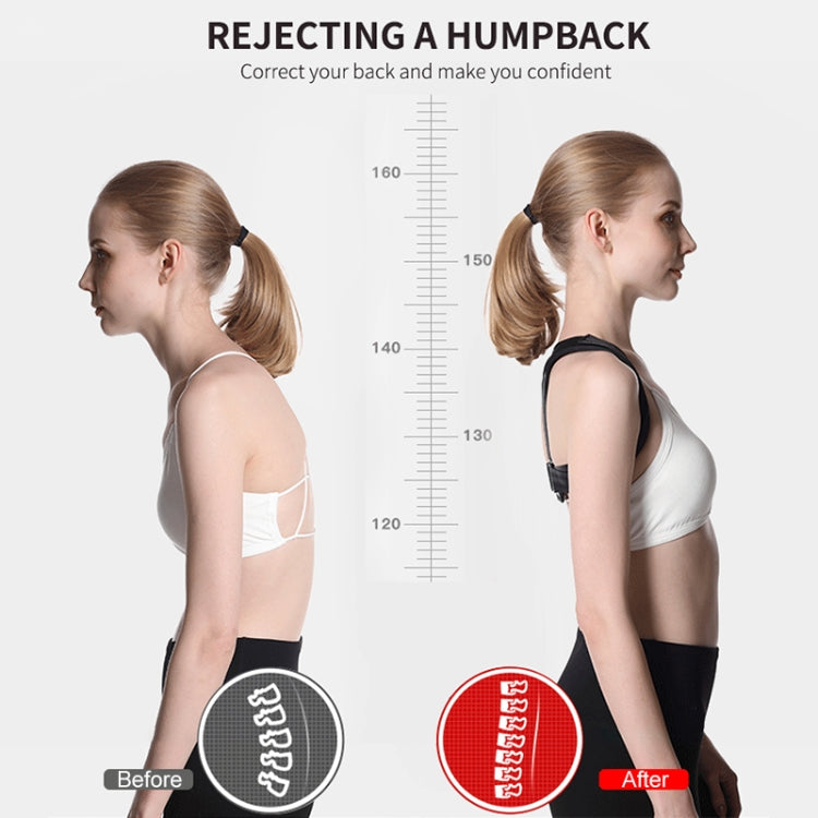 Anti-kyphosis Correction Belt Invisible Artifact For Sitting Posture, Style: Correction Belt + Shoulder Strap, S, M, L, XL