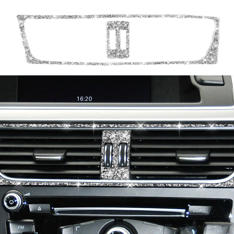 For Audi A4 / A5 / Q5 2pcs Car Air Conditioner Outlet Diamond Decoration Sticker, Air Conditioner Outlet Left Drive, Air Conditioner Outlet Right Drive