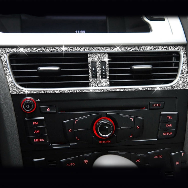 For Audi A4 / A5 / Q5 2pcs Car Air Conditioner Outlet Diamond Decoration Sticker, Air Conditioner Outlet Left Drive, Air Conditioner Outlet Right Drive