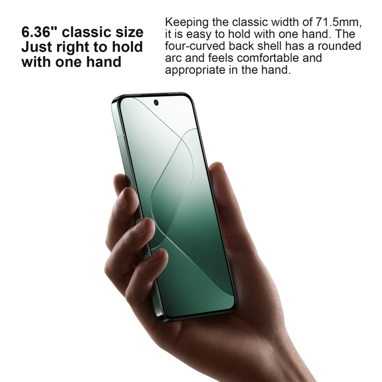 Xiaomi 14,  6.36 inch Xiaomi HyperOS Snapdragon 8 Gen 3 Octa Core 4nm up to 3.3GHz, NFC, Network: 5G, 12GB+256GB, 16GB+512GB, 16GB+1TB