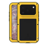 LOVE MEI Metal Shockproof Life Waterproof Dustproof Phone Case, For iPhone 17 Pro Max, For iPhone 17 Pro, For iPhone 17, For iPhone 16 Pro Max, For iPhone 16 Pro, For iPhone 16, For iPhone 15 Pro Max, For iPhone 15 Pro