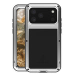 LOVE MEI Metal Shockproof Life Waterproof Dustproof Phone Case, For iPhone 17 Pro Max, For iPhone 17 Pro, For iPhone 17, For iPhone 16 Pro Max, For iPhone 16 Pro, For iPhone 16, For iPhone 15 Pro Max, For iPhone 15 Pro
