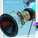 AWEI GM-9 Cat Ear Colorful Light Wired Gaming Headset with Mic, GM-9