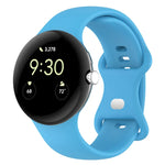 For Google Pixel Watch 4 / 3 / 2 / 1 41mm Solid Color Silicone Watch Band, S Size, L Size