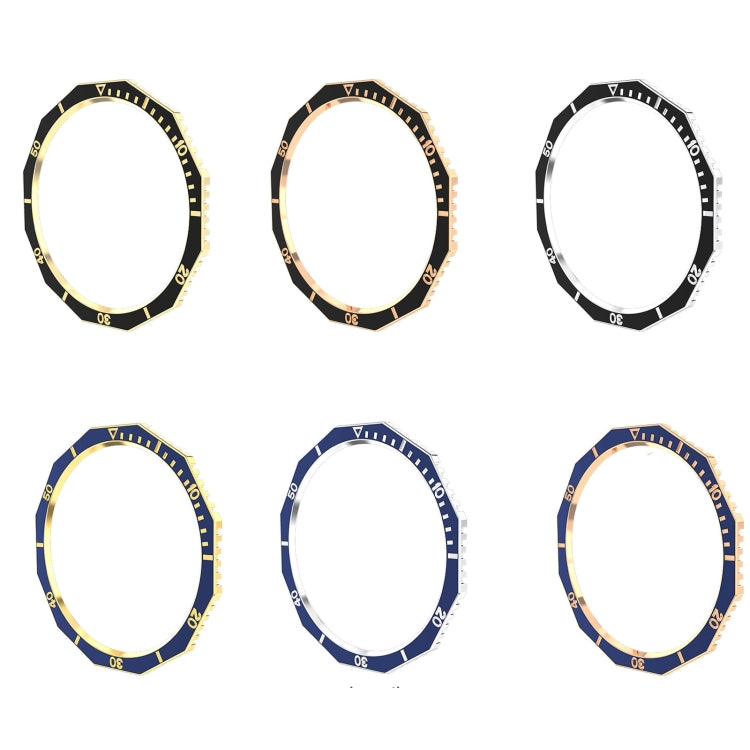 Solid Color Watch Time Steel Bezel Ring, For Samsung Galaxy Watch6 Classic 47mm R960, For Samsung Galaxy Watch6 Classic 43mm R950