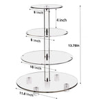 YX064 4 Tier Acrylic Circular Cupcake Stand, YX064