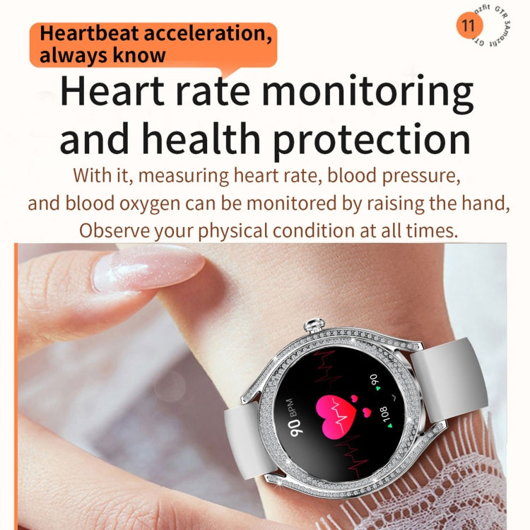 V66 1.28inch BT5.0 Smart Watch Support Heart Rate/ Sleep Detection, Silicone Strap