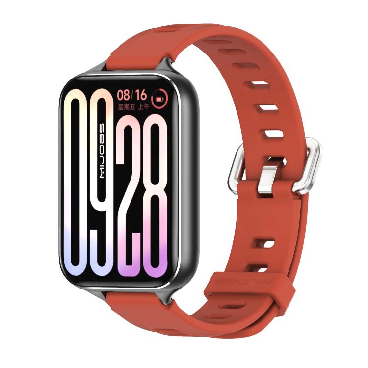 Mijobs Flat Hole Breathable Silicone Watch Band, For Xiaomi Band 10 Pro / Redmi Watch 6 / 5