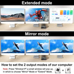 KC-KVM203DH 8K 30Hz USB3.0 DP+DP+HDMI Triple Monitors KVM Switch, EU Plug, KC-KVM203DH