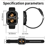 AK58 1.96 inch Screen Bluetooth Smart Watch, Support Health Monitoring & 100+ Sports Modes, Silicone Band, Steel Band