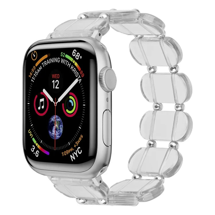 Stretch Resin Watch Band, For Apple Watch Series 8 41mm, For Apple Watch Series 8 45mm, For Apple Watch SE 2022 40mm, For Apple Watch SE 2022 44mm, For Apple Watch Series 7 41mm, For Apple Watch Series 7 45mm