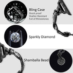 Twist Bracelet Diamond Metal Watch Band, For Apple Watch SE 2022 44mm, For Apple Watch Series 7 41mm, For Apple Watch Series 7 45mm, For Apple Watch SE 40mm, For Apple Watch SE 44mm, For Apple Watch 6 40mm, For Apple Watch Series 6 44mm                ...