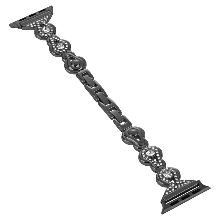 Gourd Diamond Metal Watch Band, For Apple Watch Series 4 44mm, For Apple Watch Series 4 40mm, For Apple Watch Series 3 38mm, For Apple Watch Series 3 42mm, For Apple Watch Series 2 42mm, For Apple Watch Series 2 38mm, For Apple Watch 42mm              ...