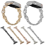 Gourd Diamond Metal Watch Band, For Apple Watch Series 4 44mm, For Apple Watch Series 4 40mm, For Apple Watch Series 3 38mm, For Apple Watch Series 3 42mm, For Apple Watch Series 2 42mm, For Apple Watch Series 2 38mm, For Apple Watch 42mm              ...