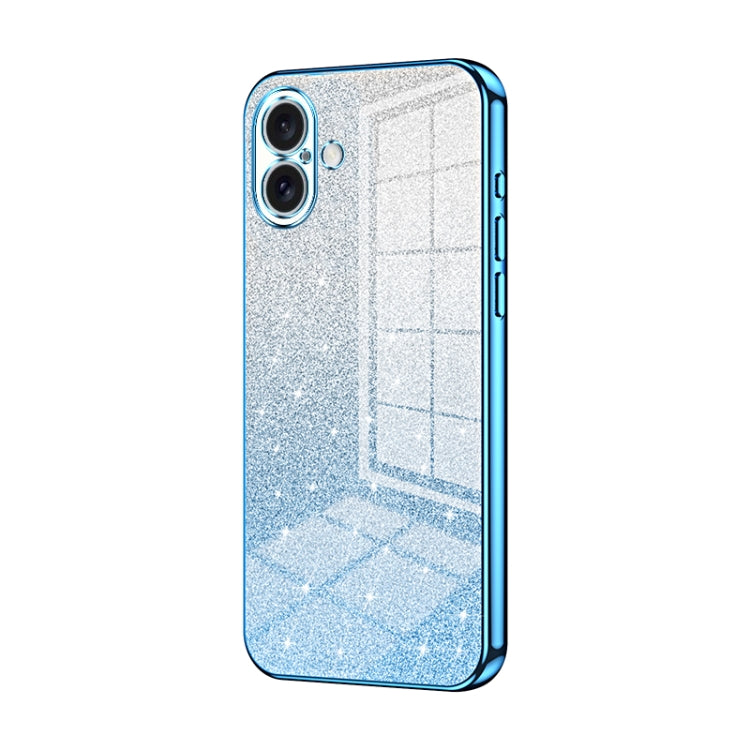Gradient Glitter Powder Electroplated Phone Case, For iPhone 16 Pro, For iPhone 16 Plus, For iPhone 16, For iPhone 15 Pro Max, For iPhone 15 Pro, For iPhone 15 Plus