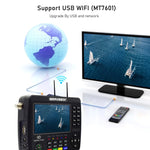 جهاز قياس إشارة الأقمار الصناعية الرقمي iBRAVEBOX V10 Finder Max بشاشة 4.3 بوصة، يدعم DVB-S/S2/S2X، قابس الاتحاد الأوروبي، الولايات المتحدة، المملكة المتحدة، أستراليا