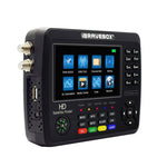 جهاز قياس إشارة الأقمار الصناعية الرقمي iBRAVEBOX V10 Finder Pro بشاشة 4.3 بوصة، يدعم DVB-S/S2/S2X/T/T2/C، قابس الاتحاد الأوروبي، الولايات المتحدة، المملكة المتحدة، أستراليا