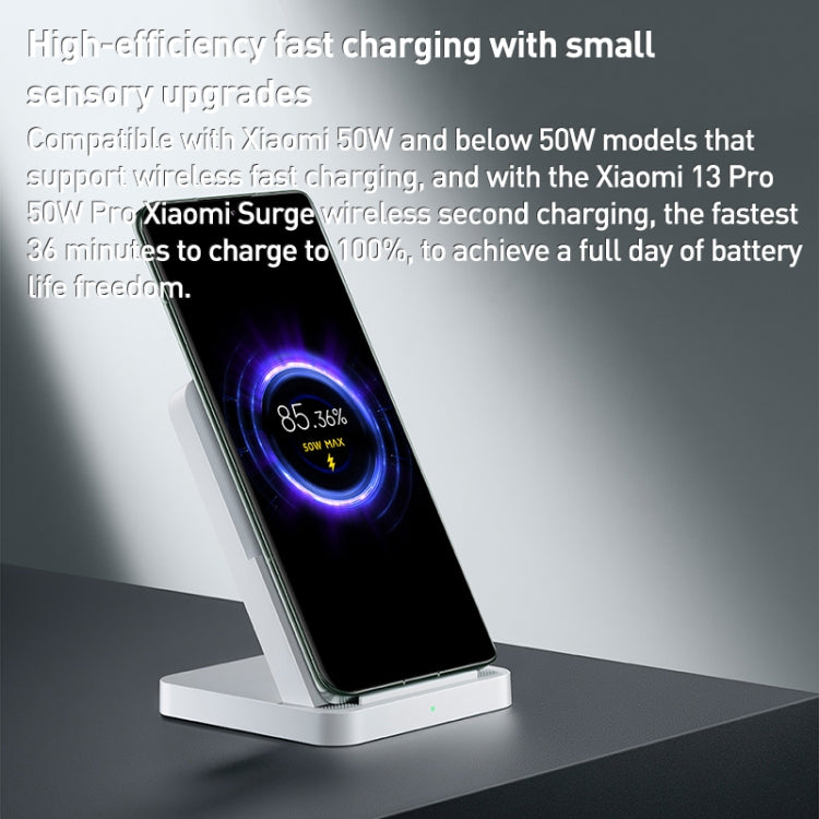 شاحن لاسلكي عمودي أصلي من شاومي 50W مع تبريد هوائي برو