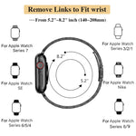 Slim Seven Bead Slingshot Buckle Metal Watch Band, For Apple Watch 42mm, For Apple Watch 38mm