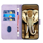 YX0060 Elephant Head Embossed Phone Leather Case with Lanyard, For iPhone 16 Pro, For iPhone 16 Plus, For iPhone 16, For iPhone 15 Pro Max, For iPhone 15 Pro, For iPhone 15 Plus