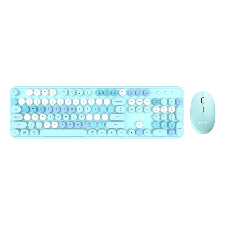 AULA AC306 104 Keys Retro Wireless Keyboard + Mouse Combo Set