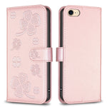 Four-leaf Embossed Leather Phone Case, For iPhone 7 / 8 / SE 2022, For iPhone 13 Pro Max, For iPhone 13 Pro, For iPhone 13, For iPhone 12 / 12 Pro, For iPhone 12 Pro Max, For iPhone 11 Pro Max, For iPhone 11