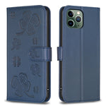 Four-leaf Embossed Leather Phone Case, For iPhone 7 / 8 / SE 2022, For iPhone 13 Pro Max, For iPhone 13 Pro, For iPhone 13, For iPhone 12 / 12 Pro, For iPhone 12 Pro Max, For iPhone 11 Pro Max, For iPhone 11
