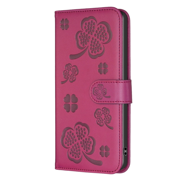 Four-leaf Embossed Leather Phone Case, For iPhone 11 Pro, For iPhone X / XS, For iPhone XR, For iPhone XS Max, For iPhone 7 Plus / 8 Plus