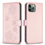 Four-leaf Embossed Leather Phone Case, For iPhone 11 Pro, For iPhone X / XS, For iPhone XR, For iPhone XS Max, For iPhone 7 Plus / 8 Plus