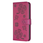 Four-leaf Embossed Leather Phone Case, For iPhone 18 Pro/17 Pro, For iPhone 18 Pro Max/17 Pro Max, For iPhone 17, For iPhone 17 Air, For iPhone 16 Pro Max, For iPhone 16 Pro, For iPhone 16 Plus, For iPhone 16