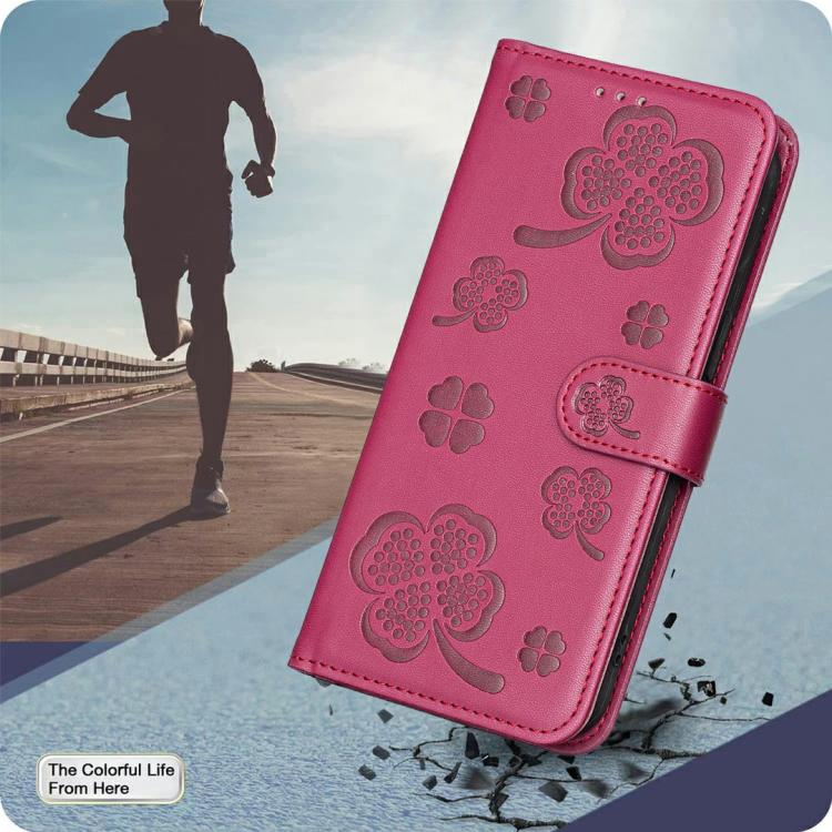 Four-leaf Embossed Leather Phone Case, For iPhone 17 Pro Max, For iPhone 17 Pro, For iPhone 17, For iPhone Air, For iPhone 16 Pro Max, For iPhone 16 Pro, For iPhone 16 Plus, For iPhone 16