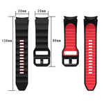 Wave Texture Two Color Silicone Watch Band, For Samsung Galaxy Watch 6